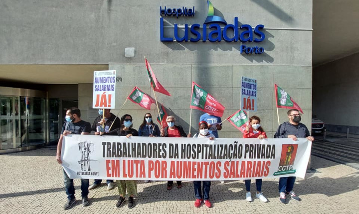 AÇÃO DE PROTESTO NO HOSPITAL LUSÍADAS PORTO 