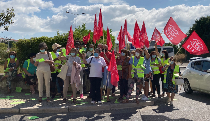 Greve e porotesto dos trabalhadores do SUCH Talenter no Hospital Garcia de Orta