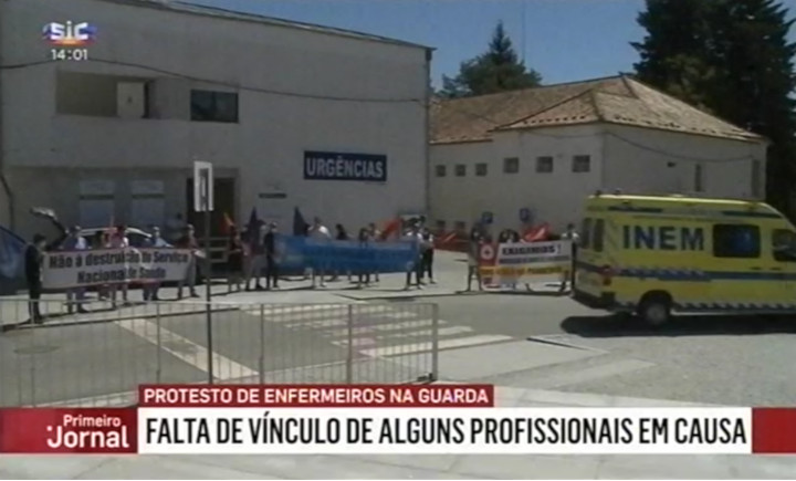 Protesto de enfermeiros na Guarda