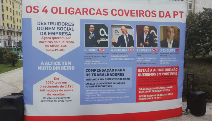 Protesto contra destruição dos Planos de Saúde dos trabalhadores da Altice