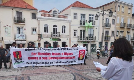 Bombeiros Sapadores de Setúbal em protesto
