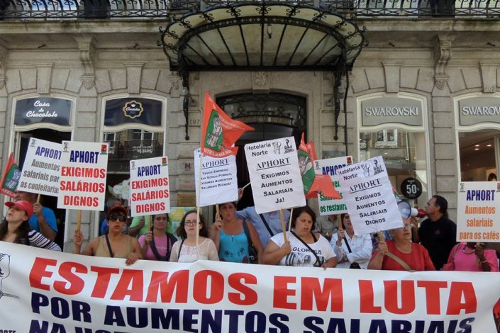 protesto no grande hotel do porto